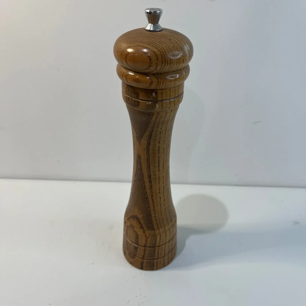 Vintage Wooden Pepper Mill Grinder 
